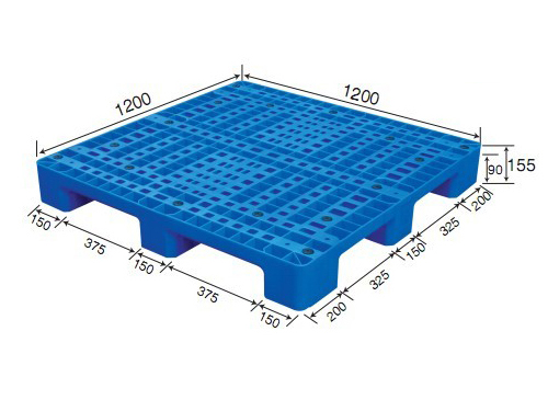 1212B網(wǎng)格九腳塑料托盤