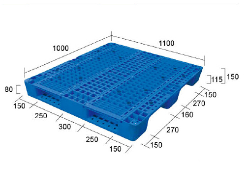 1110網(wǎng)格川字（置鋼管）塑料托盤(pán)